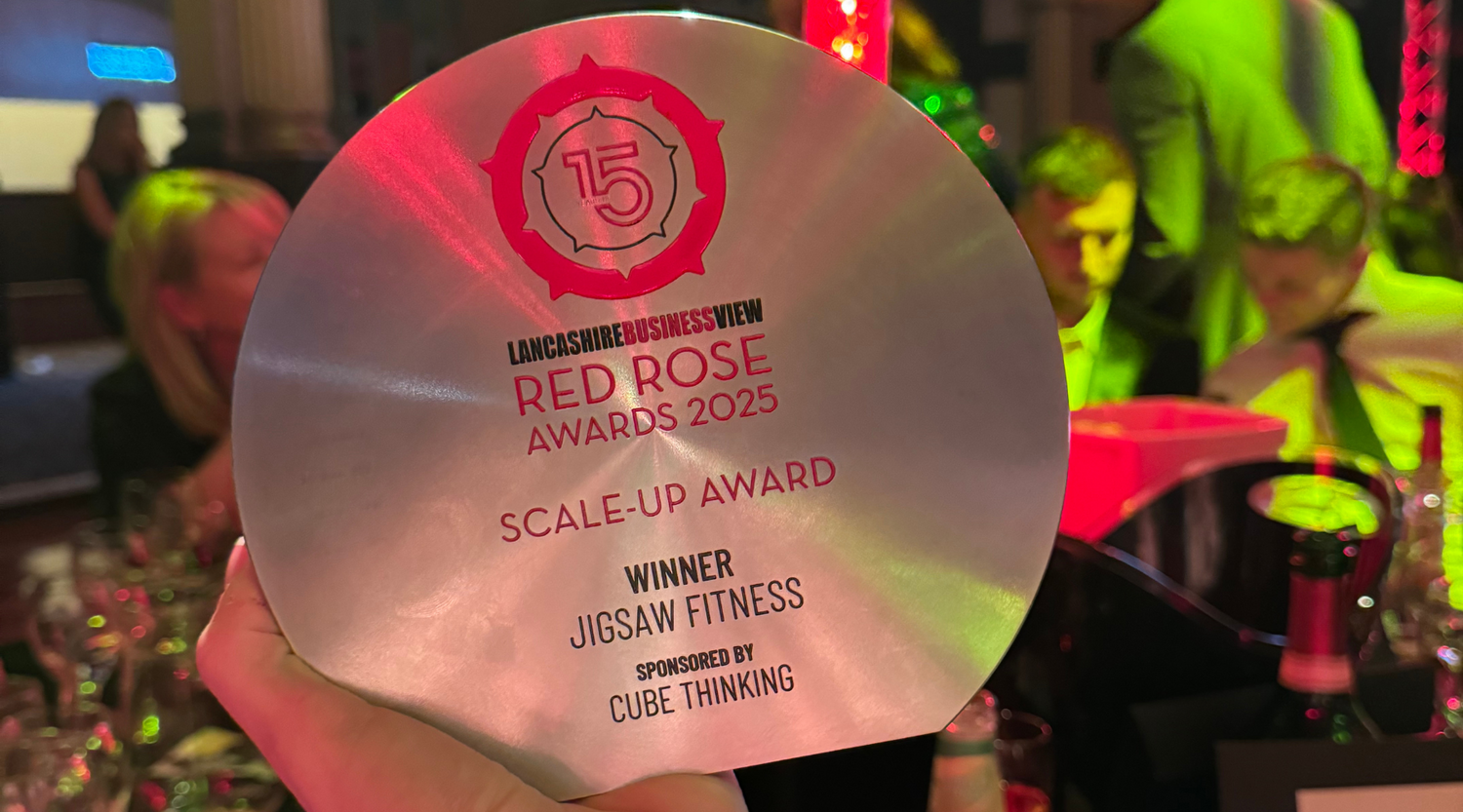 Jigsaw Fitness Wins the Red Rose Scale-Up Award 2025.